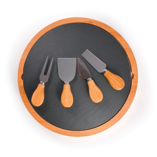 Promotional Greta Bamboo Slate Cheese Boards Promotion Products